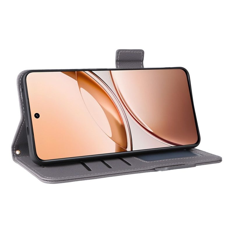 Fodral För Vivo V50 Lite 5g Konstläder Med Rem