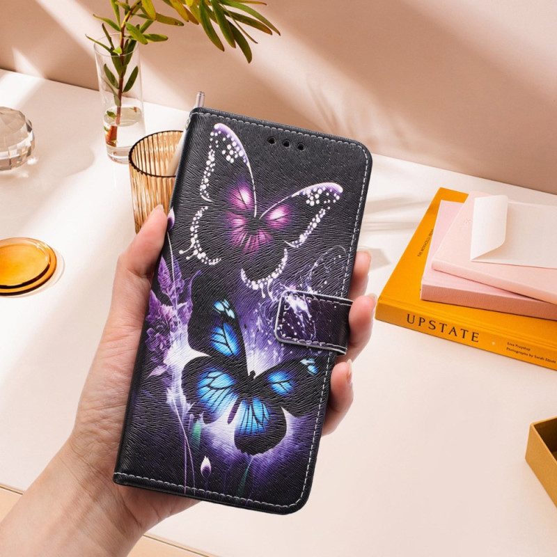 Fodral För Vivo V60 Lite Två Fjärilar