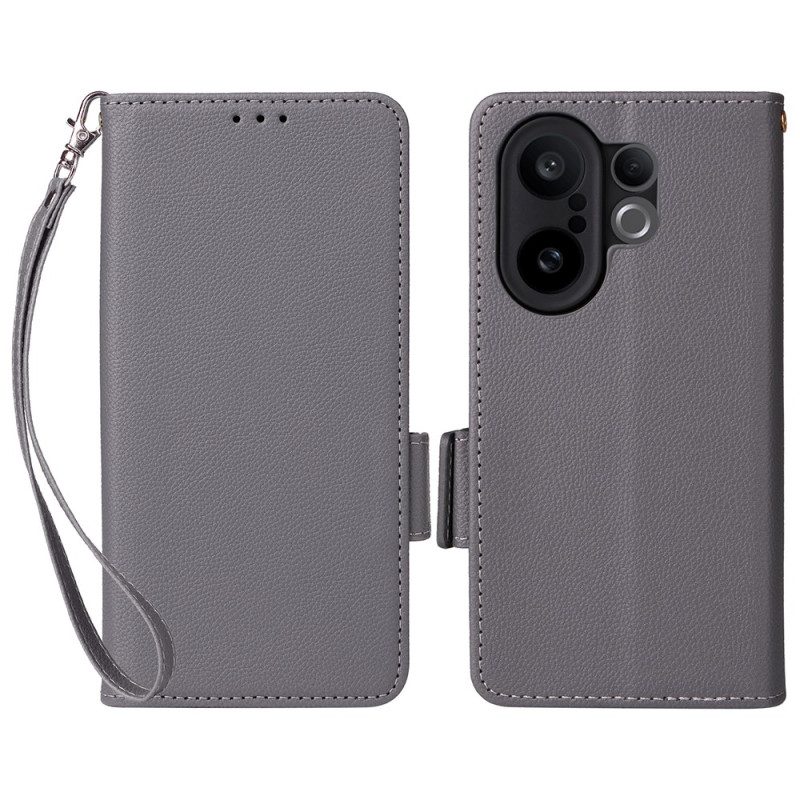 Fodral För Vivo X200 Fe Konstläder Med Rem