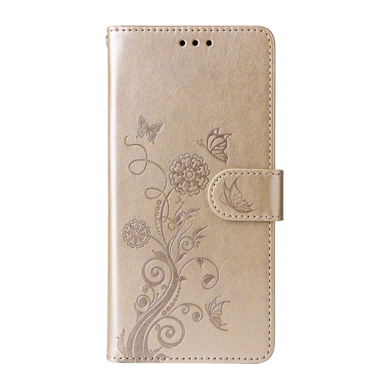 Fodral För Vivo X300 Pro Blommigt Fjärilsmönster