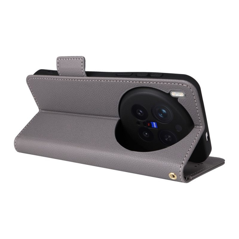 Fodral För Vivo X300 Pro Konstläder Med Rem