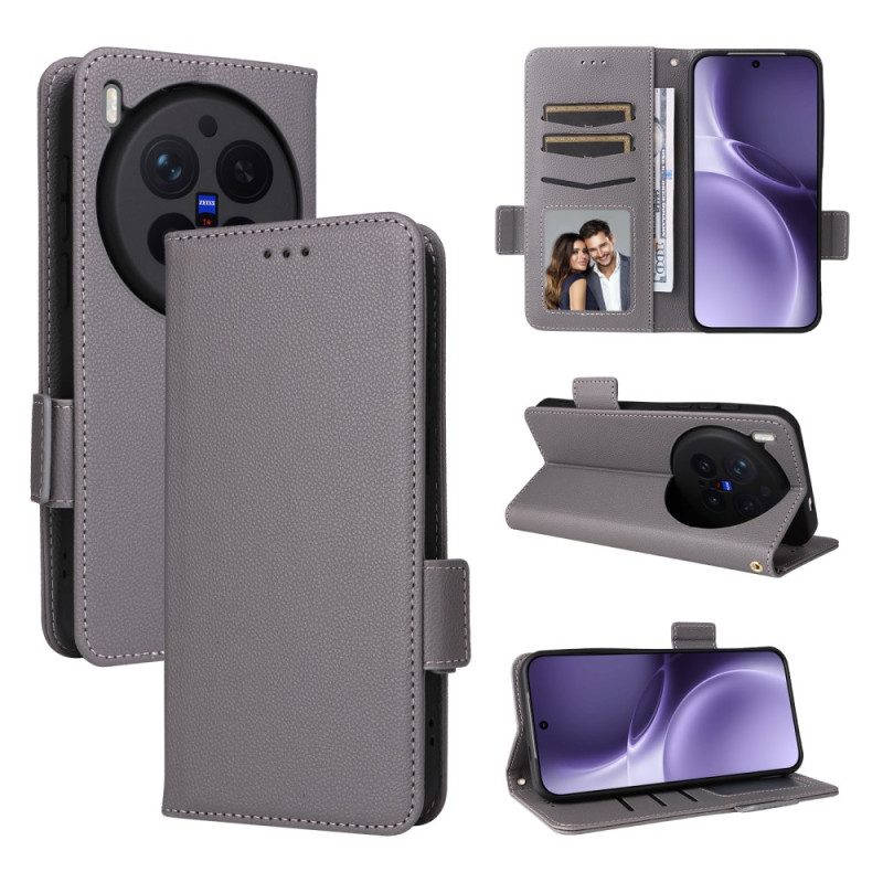 Fodral För Vivo X300 Pro Konstläder Med Rem