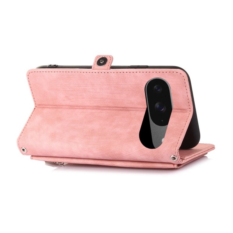 Fodral Google Pixel 10 / 10 Pro / 9 / Plånbok I Mocka Med Pro-effekt