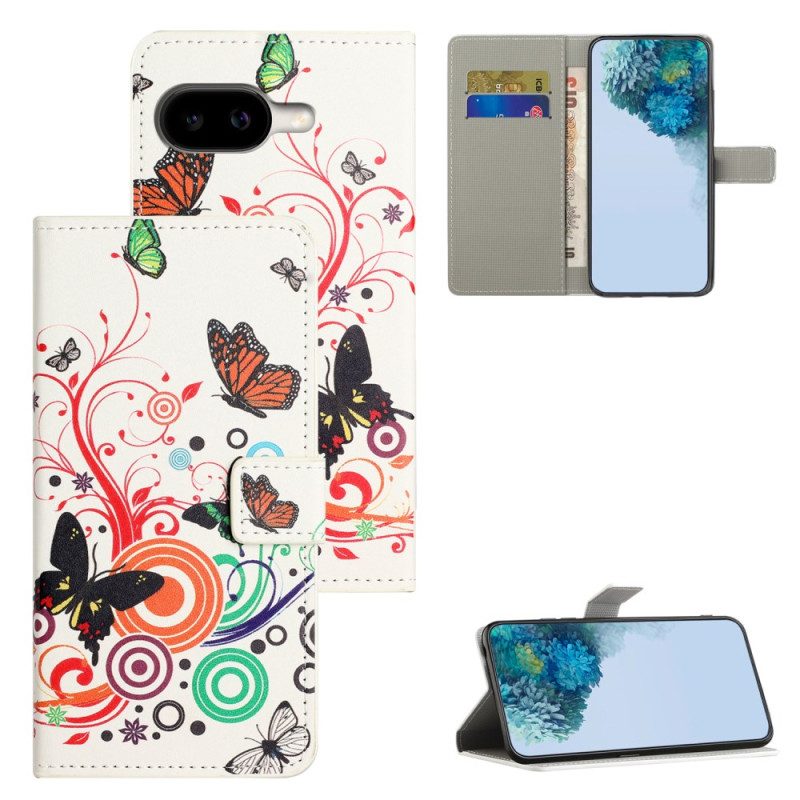 Fodral Google Pixel 10a Fjärilar På Vit Bakgrund