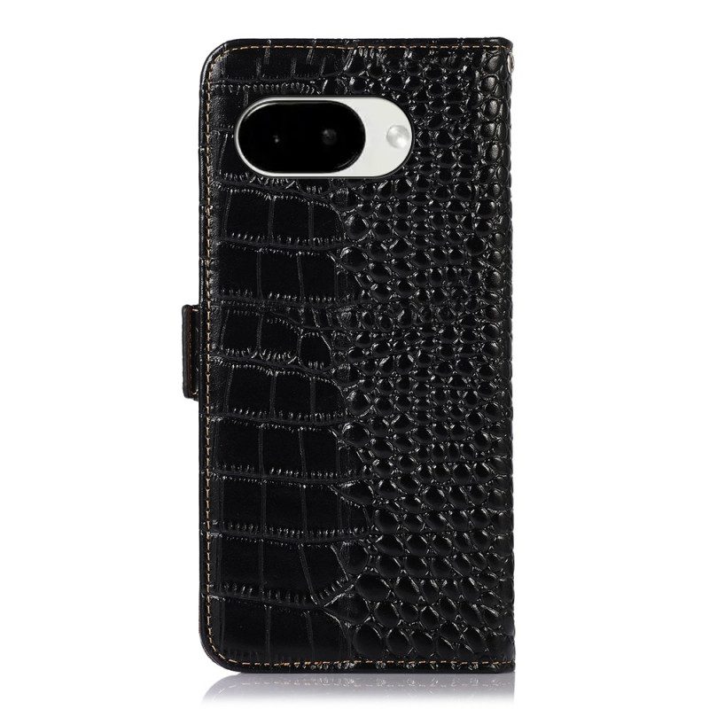 Fodral Google Pixel 10a Läder Med Krokodilstruktur