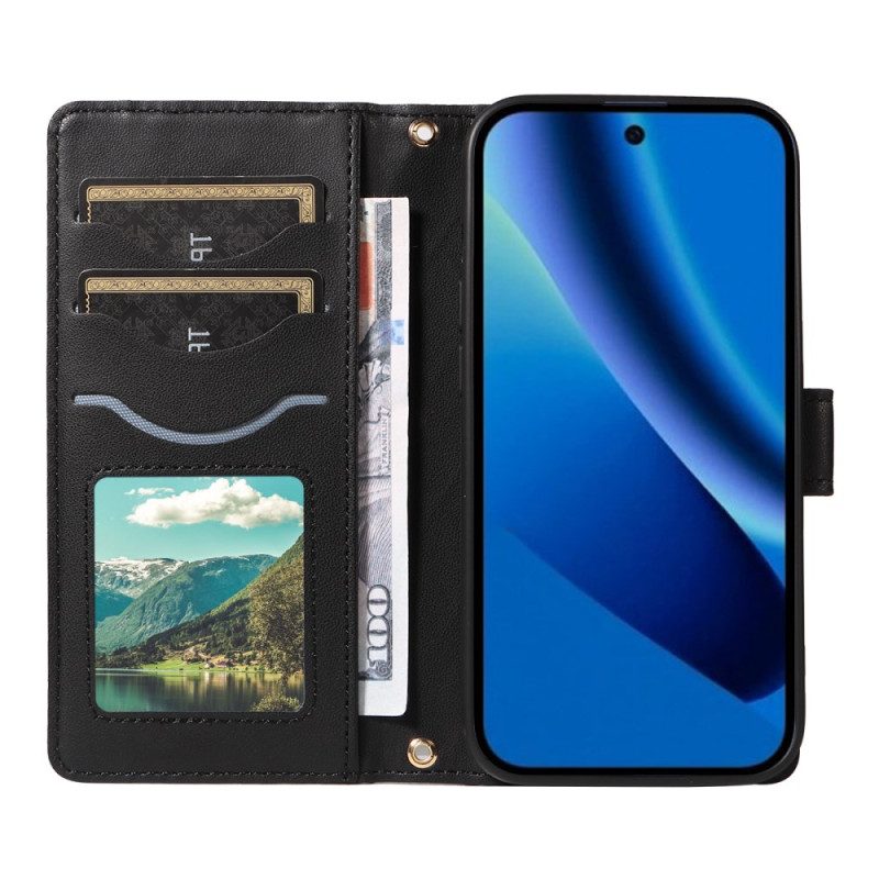 Fodral Google Pixel 10a Quiltad Plånbok Med Rem Och Axelrem