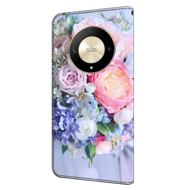 Fodral Honor X9b / Magic 6 Lite Färgglada Blommor