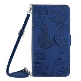 Fodral Oneplus 13r Fjärilsmönstrad Axelrem