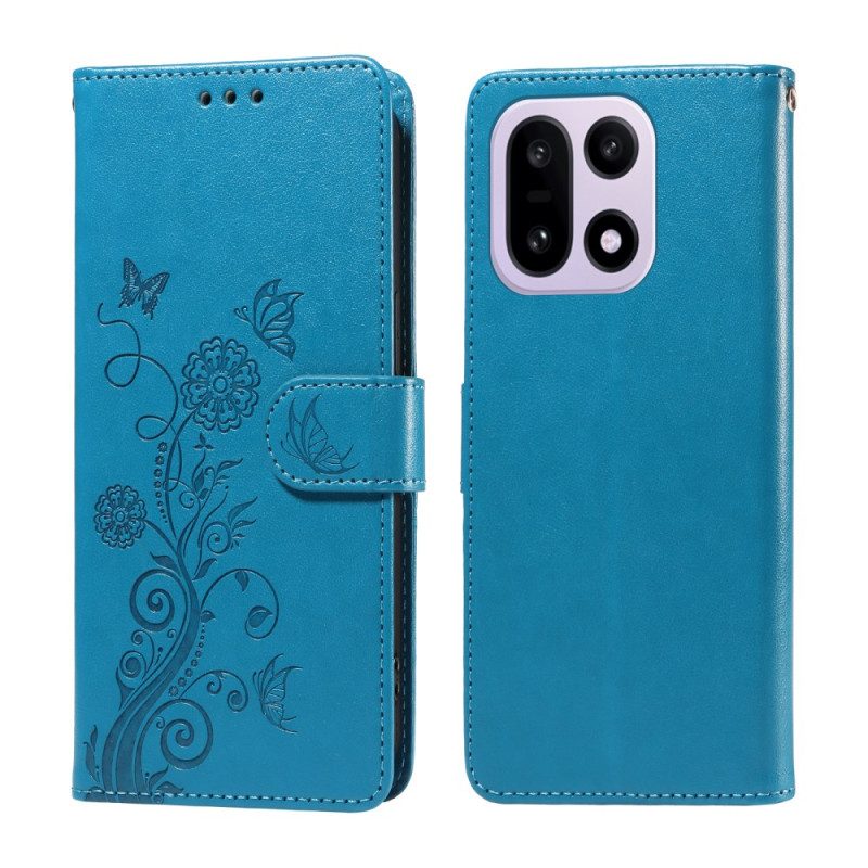 Fodral Oneplus 15 Blommig Fjäril