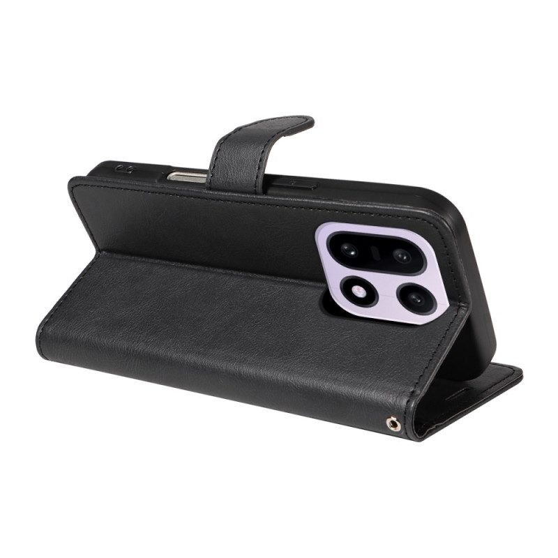 Fodral Oneplus 15 Enfärgat Konstläder