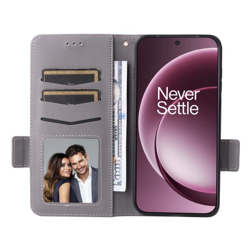 Fodral Oneplus 15 Imitationsläder Med Rem