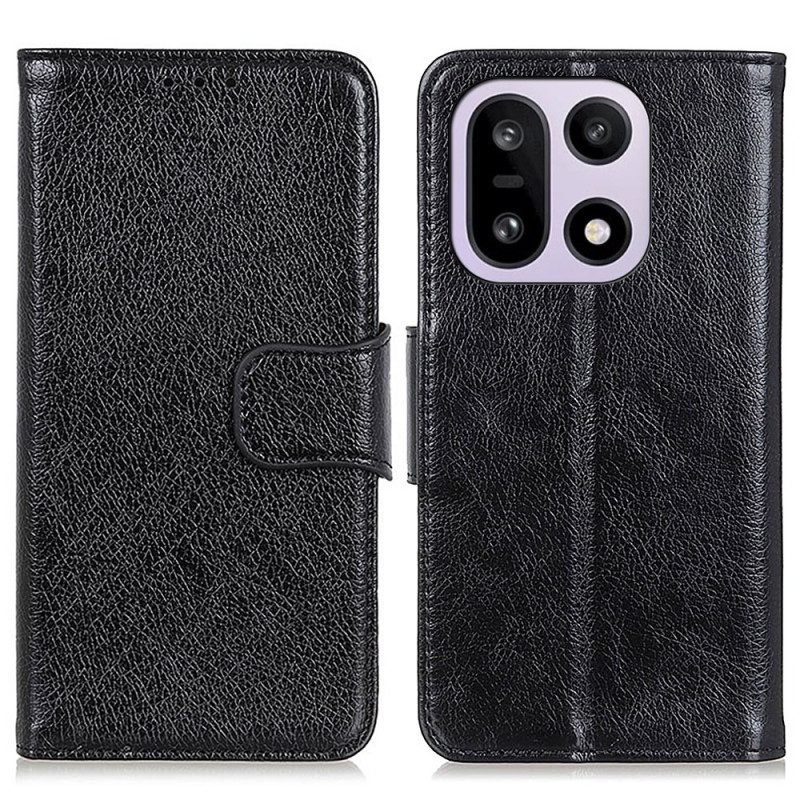 Fodral Oneplus 15 Nappaspaltläder