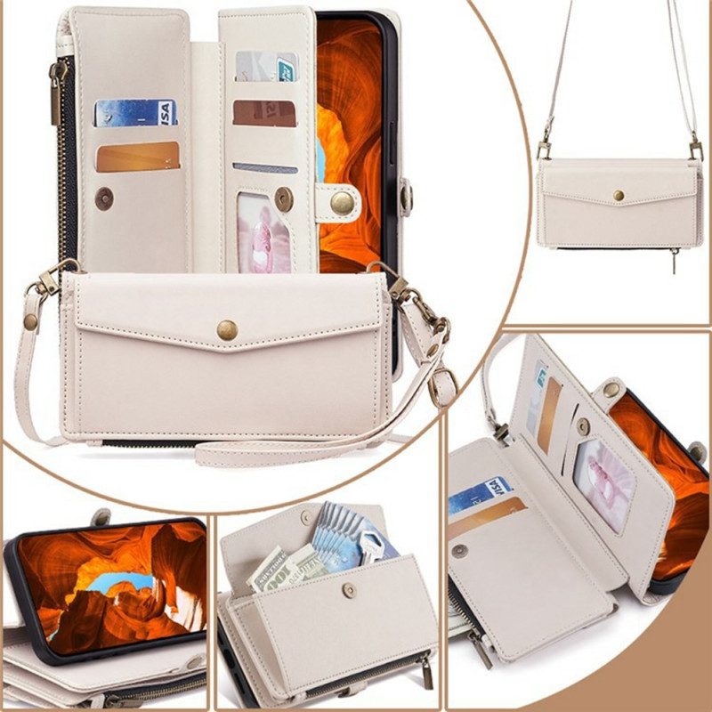 Fodral Oneplus 15 Plånbok Med Axelrem Och Snodd