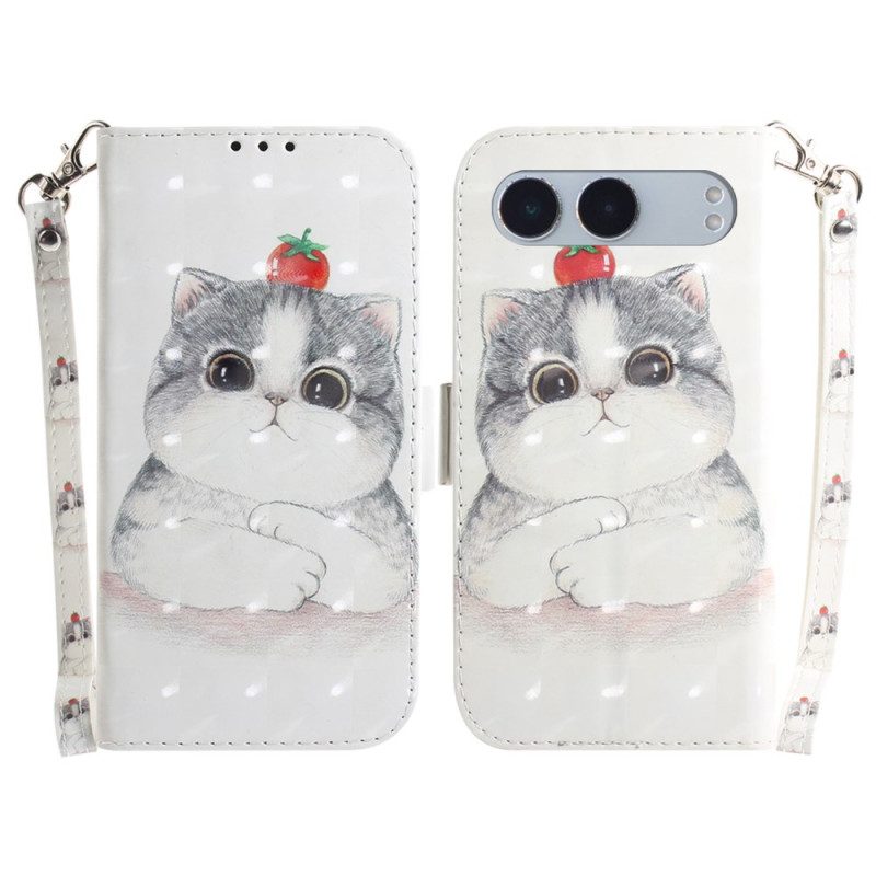 Fodral Oneplus Nord 4 Snodd Med Katt Och Jordgubb