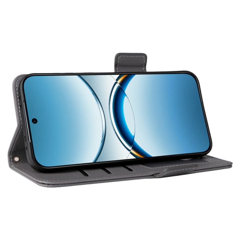 Fodral Oppo Find X8 Litchirem I Konstläder