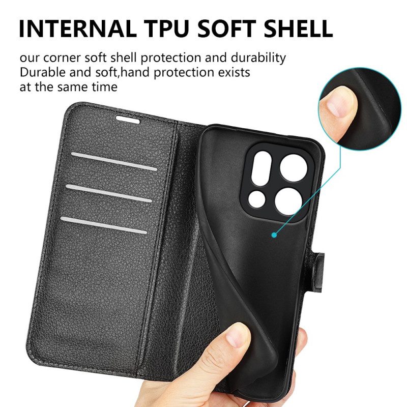 Fodral Oppo Find X9 5g Konstläder I Litchi