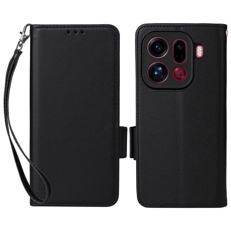 Fodral Oppo Find X9 Pro 5g Konstläder Med Remmar