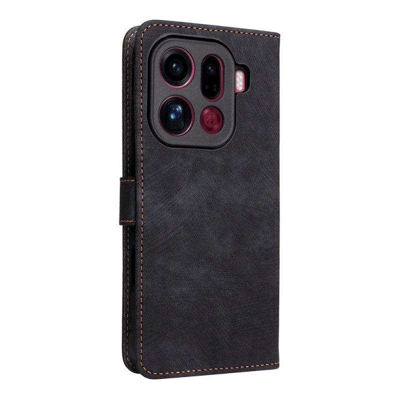 Fodral Oppo Find X9 Pro 5g Mockaeffekt Med Remmar