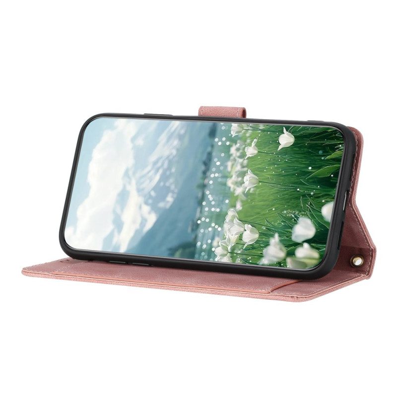 Fodral Oppo Reno 14 5g Blommig Mockaeffekt
