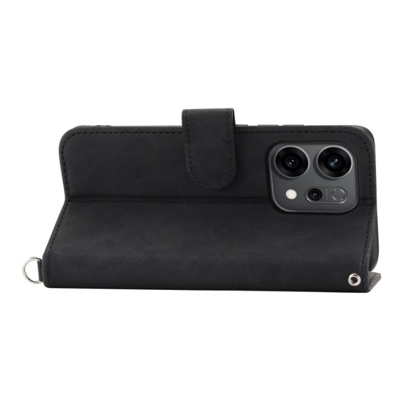 Fodral Oppo Reno 14 5g Blommönster Och Remmar