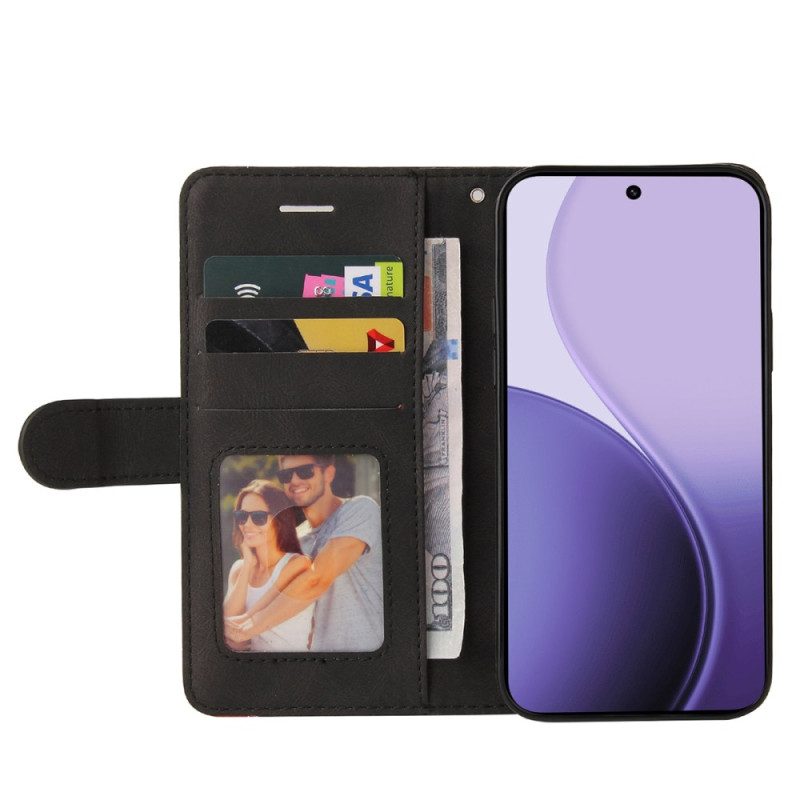 Fodral Oppo Reno 14 5g Tvåfärgad Vågig Linje