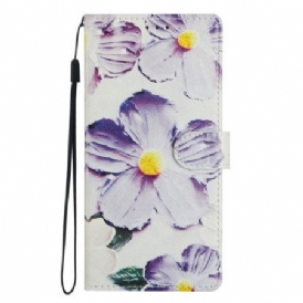 Fodral Oppo Reno 14 Pro 5g Blommönster Violett