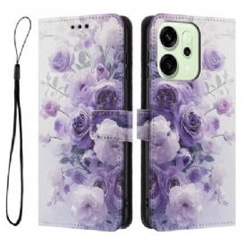 Fodral Oppo Reno 14 Pro 5g Lila Rosor