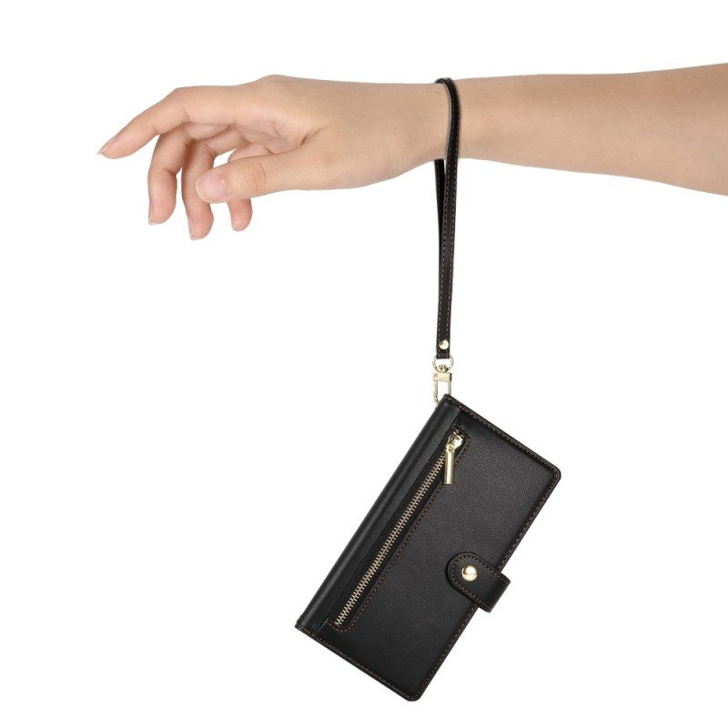 Fodral Oppo Reno 14f 5g Plånbok Med Rem Och Axelrem