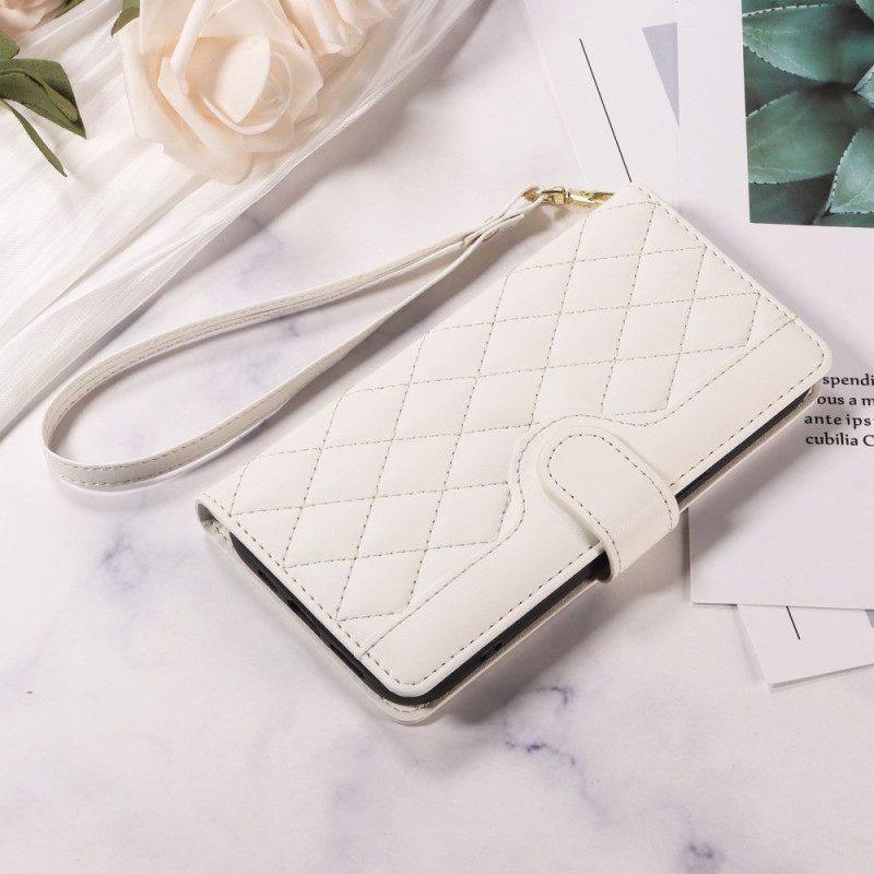 Fodral Oppo Reno 14f 5g Quiltad Med Rem Och Axelrem