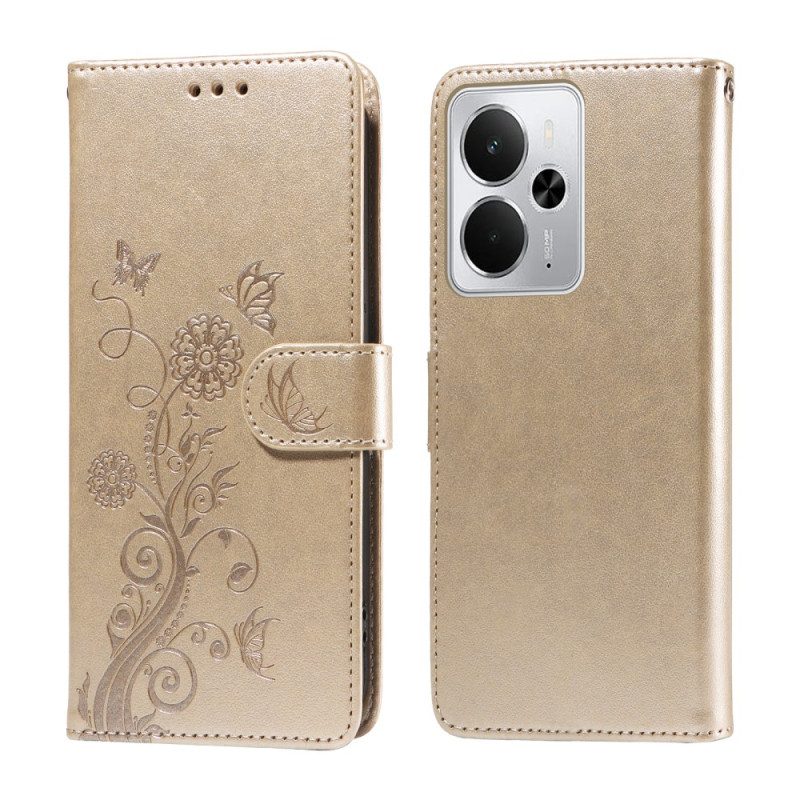 Fodral Realme 14 5g Blommor Och Fjärilar