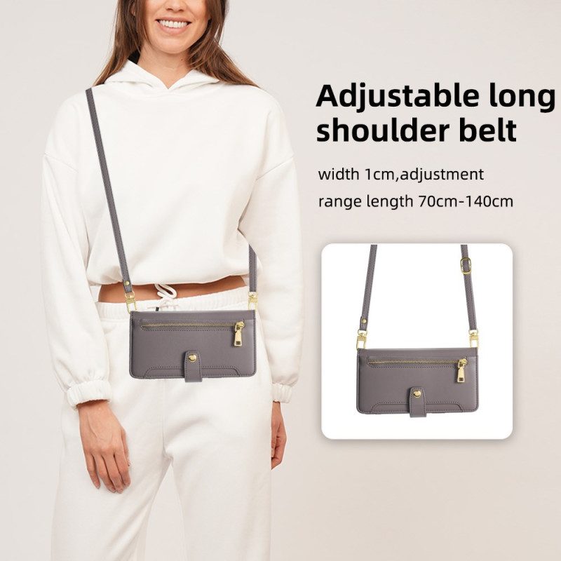 Fodral Realme 14 Pro Plus 5g Plånbok Med Rem Och Axelrem