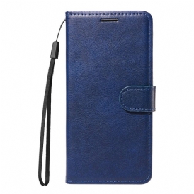 Fodral Realme 14t 5g Enfärgad Lädereffekt Med Rem