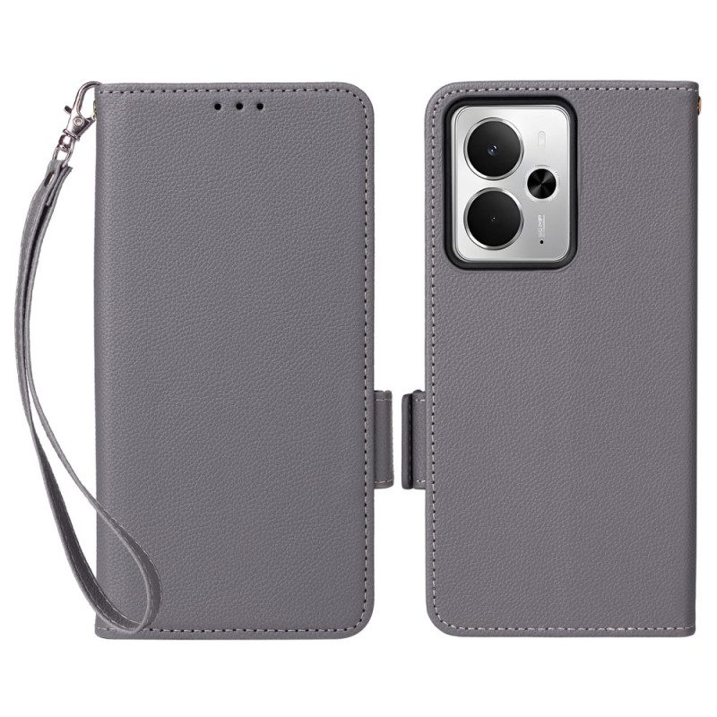 Fodral Realme 14t 5g Litchistruktur Med Rem