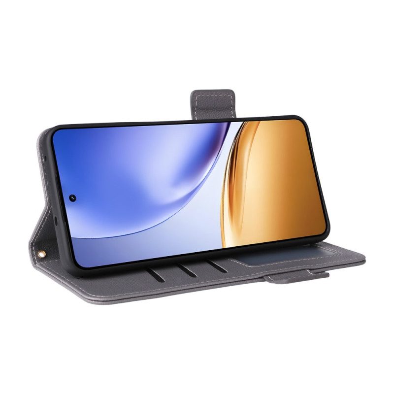 Fodral Realme 14t 5g Litchistruktur Med Rem