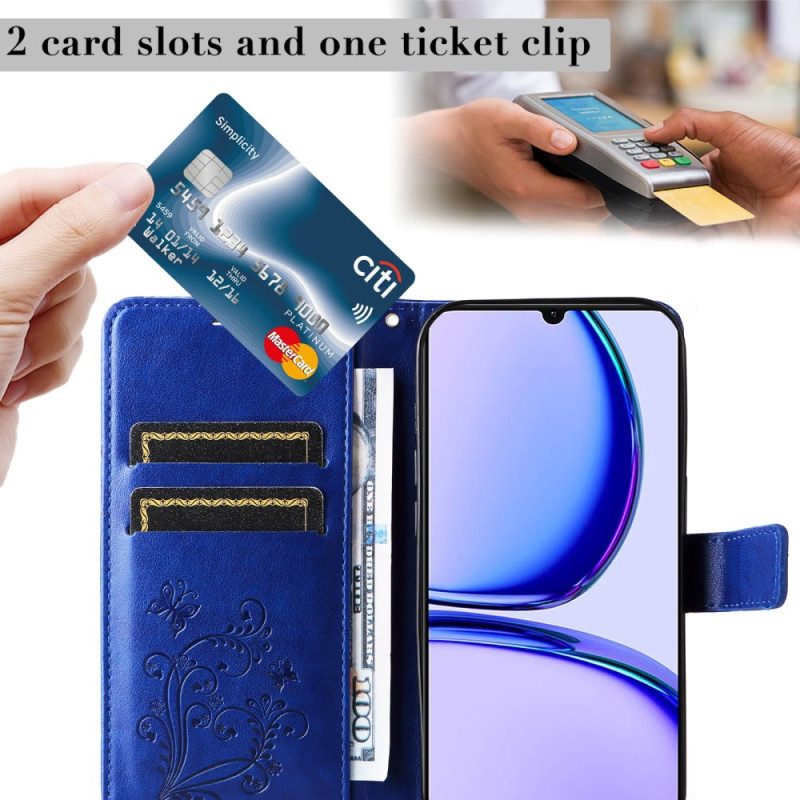 Fodral Realme C53 Jättefjärilar Med Rem