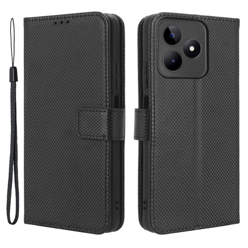 Fodral Realme C53 Texturerad Med Rem