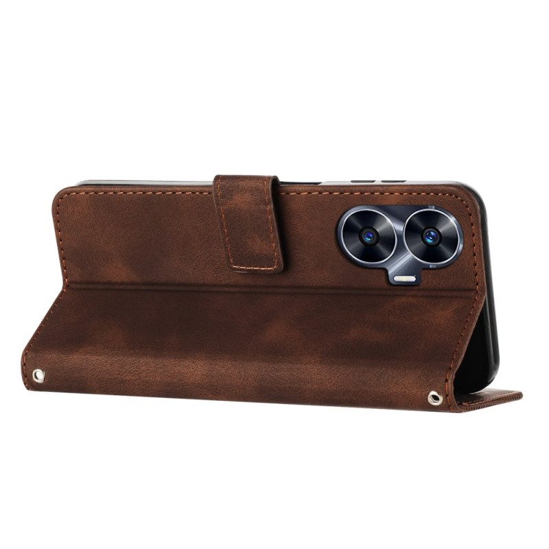 Fodral Realme C55 Geometriska Linjer Med Snodd