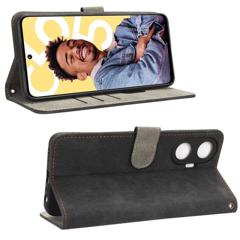 Fodral Realme C55 Rfid-blockerande Plånbok Med Rem