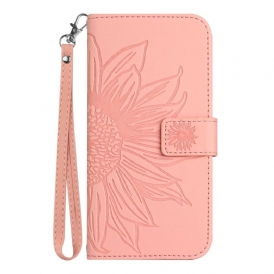 Fodral Realme C55 Solrosmönstrad Rem