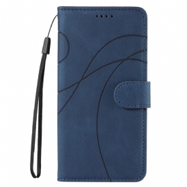 Fodral Realme C55 Vågiga Linjer Med Snodd