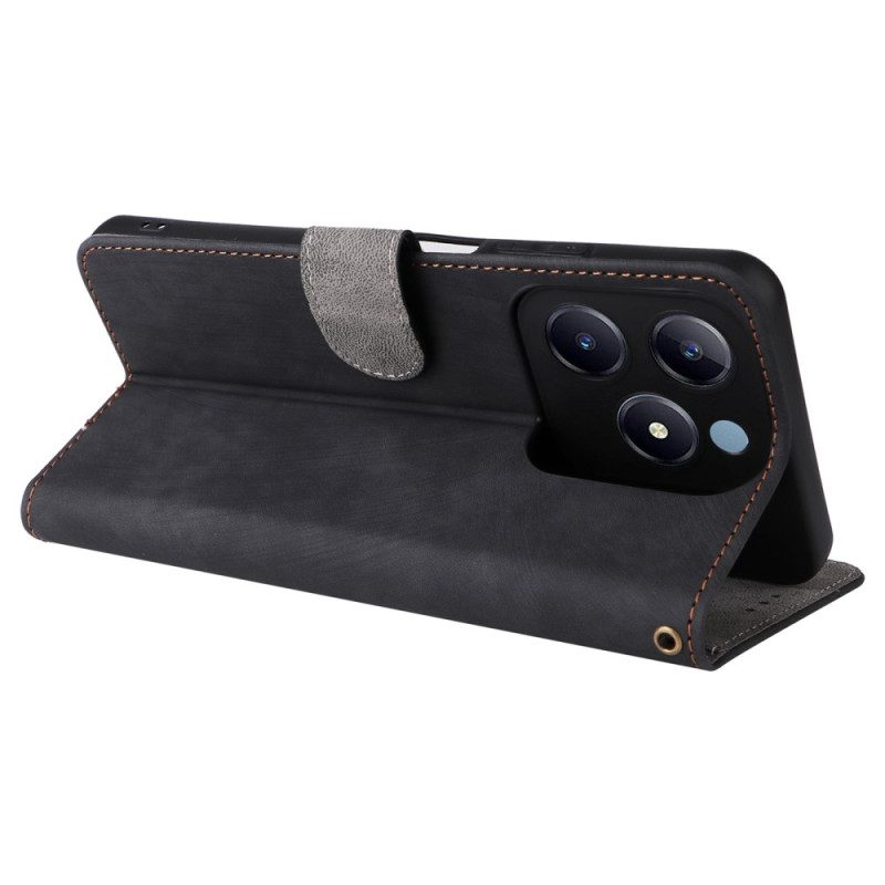 Fodral Realme C63 Rfid-skyddad Mockaeffekt Med Rem