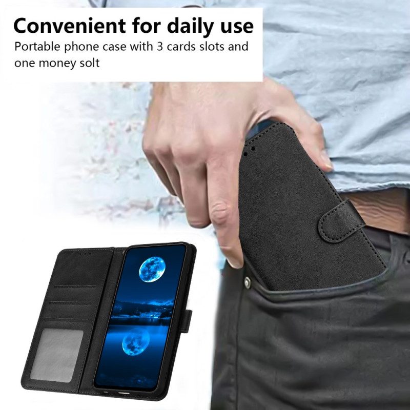 Fodral Realme C67 Enkel Lädereffekt Med Rem