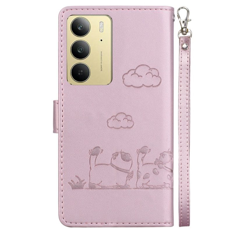 Fodral Realme C75 Rfid-blockerande Kattmotiv