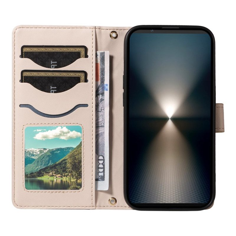 Fodral Sony Xperia 1 Vii Quiltad Med Rem Och Axelrem