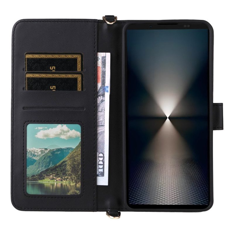 Fodral Sony Xperia 1 Vii Quiltad Med Rem Och Axelrem