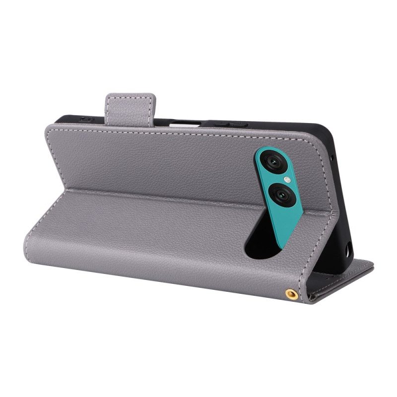 Fodral Sony Xperia 10 Vii Konstläder Med Rem