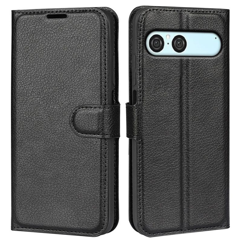 Fodral Sony Xperia 10 Vii Konstläderlitchi