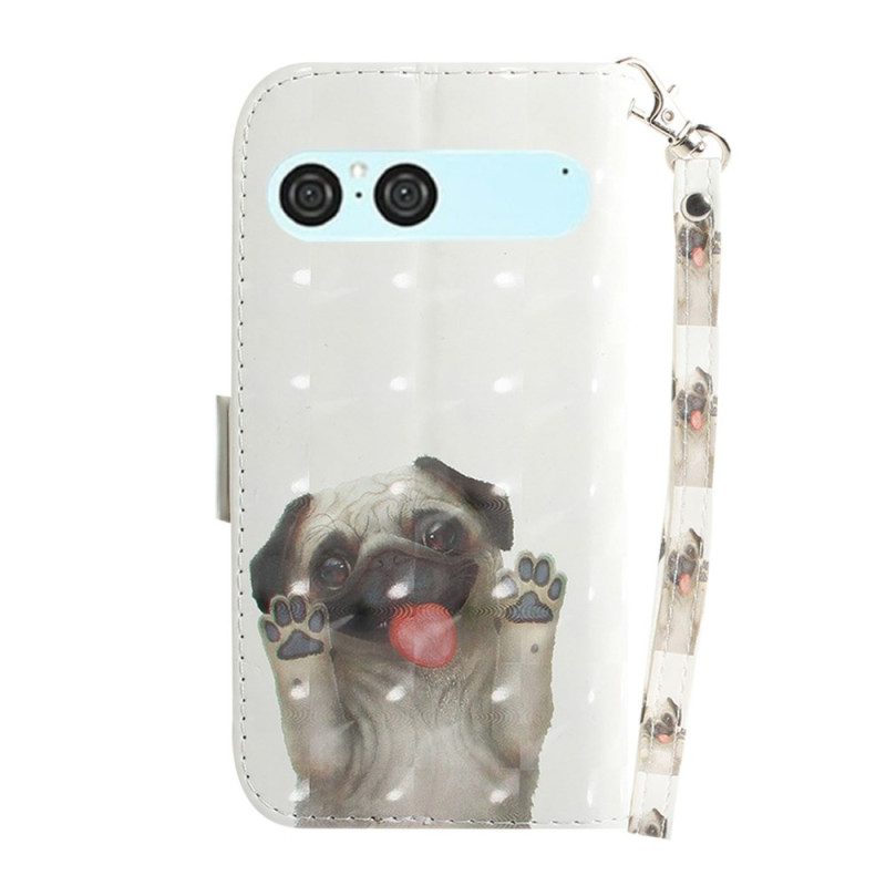 Fodral Sony Xperia 10 Vii Mopsmönsterband