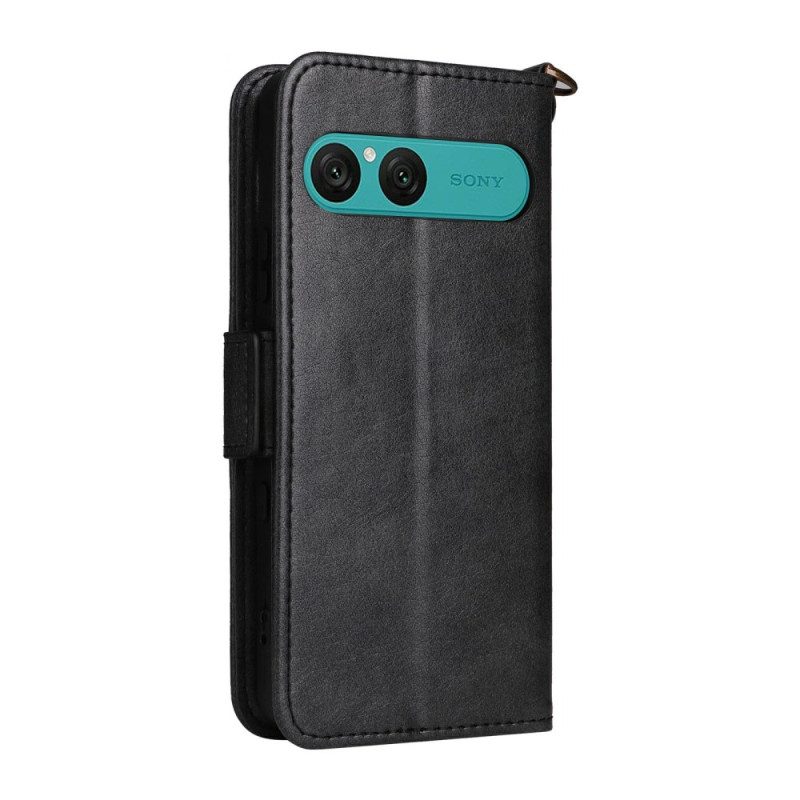 Fodral Sony Xperia 10 Vii Plånbok Med Axelrem