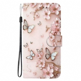 Fodral Sony Xperia 10 Vii Rosa Fjärilar